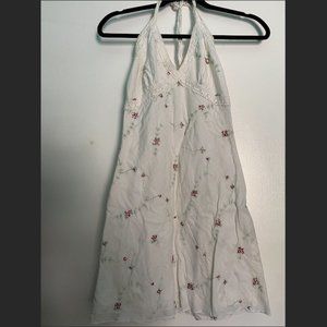 Wet Seal Halter Embroidered Floral Dress